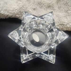 6 Point Star of David crystal candle holder